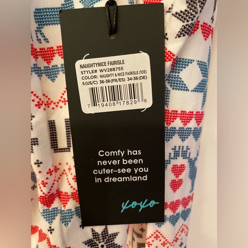 Wildfox Naughty and Nice Intimate Long Sleeve Red, White, & Green Size Small - Picture 8 of 11